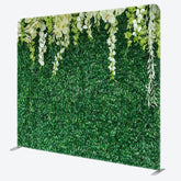 Aperturee - Aperturee Greenery Floral Wedding Square Tension Backdrop